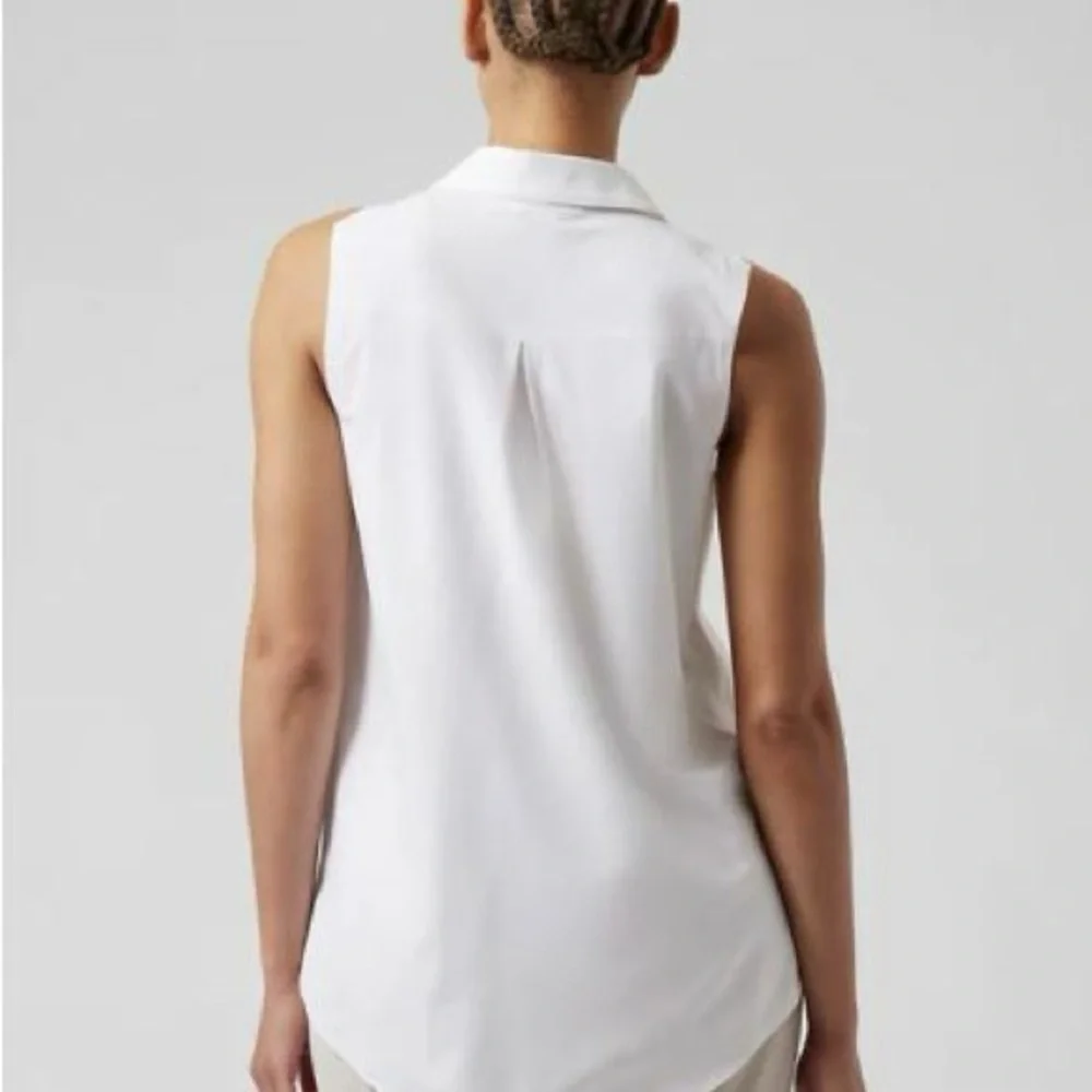 Athleta Urbanite II Sleeveless, Stretchy,White, Button Women's Camisole Size S - Picture 2 of 10